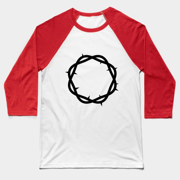 Jesus Crown of Thorns Baseball T-Shirt by Really Big Kid